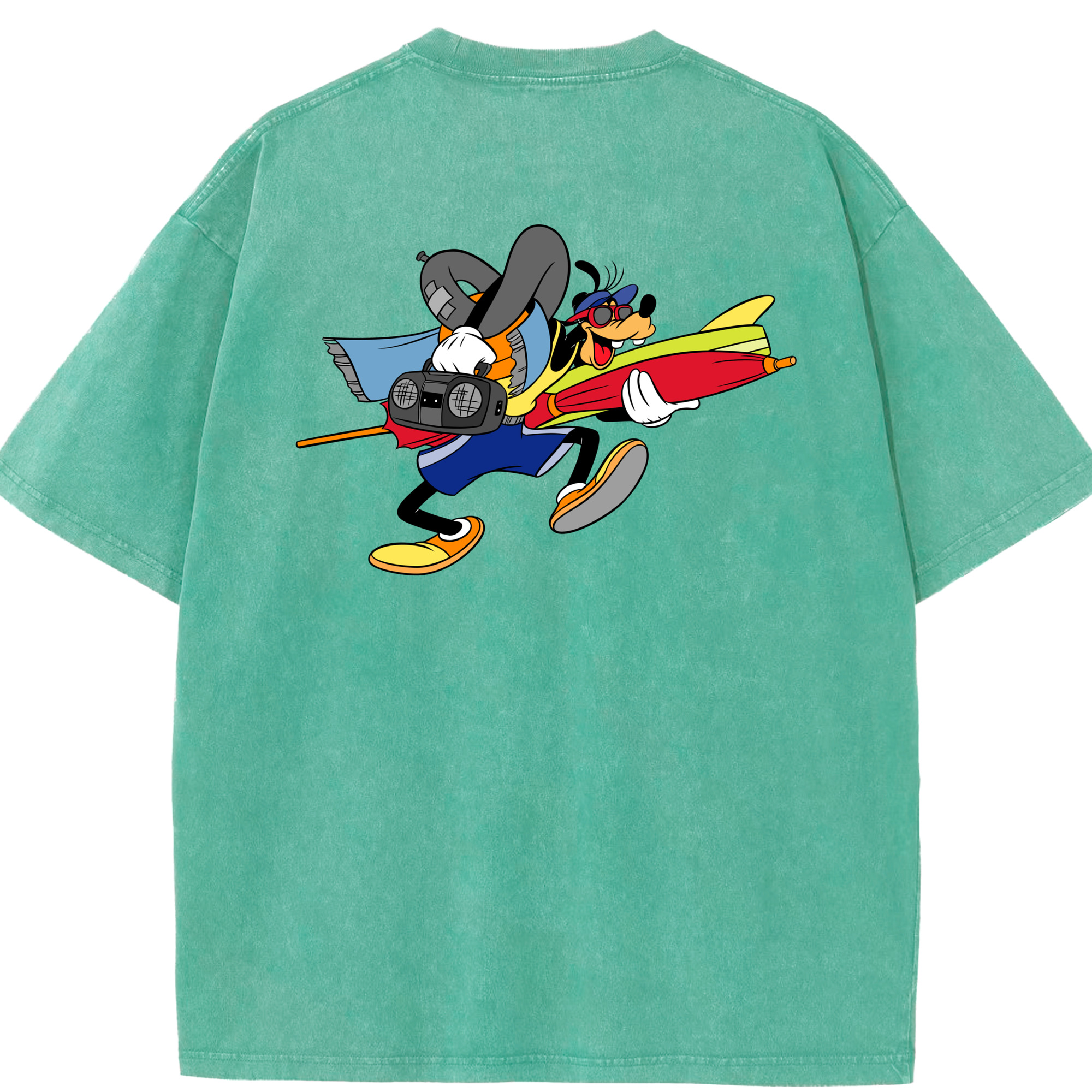 （画像用） ミッキーマウス Mickey Mouse 綿100% ヴィンテージ風 半袖Tシャツ（背面プリント）